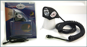 Stator Powered halogen helmet light